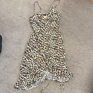 Leopard Print Midi Dress